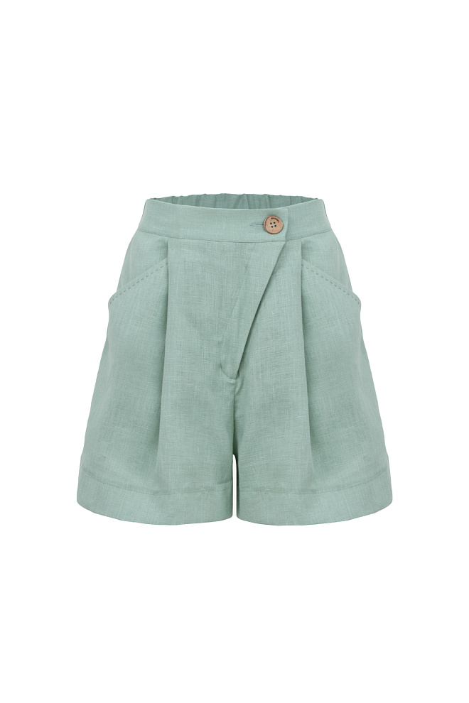 Шорты из 100% льна