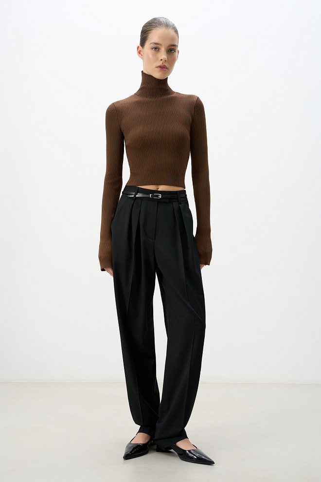 Укороченная водолазка из вискозы