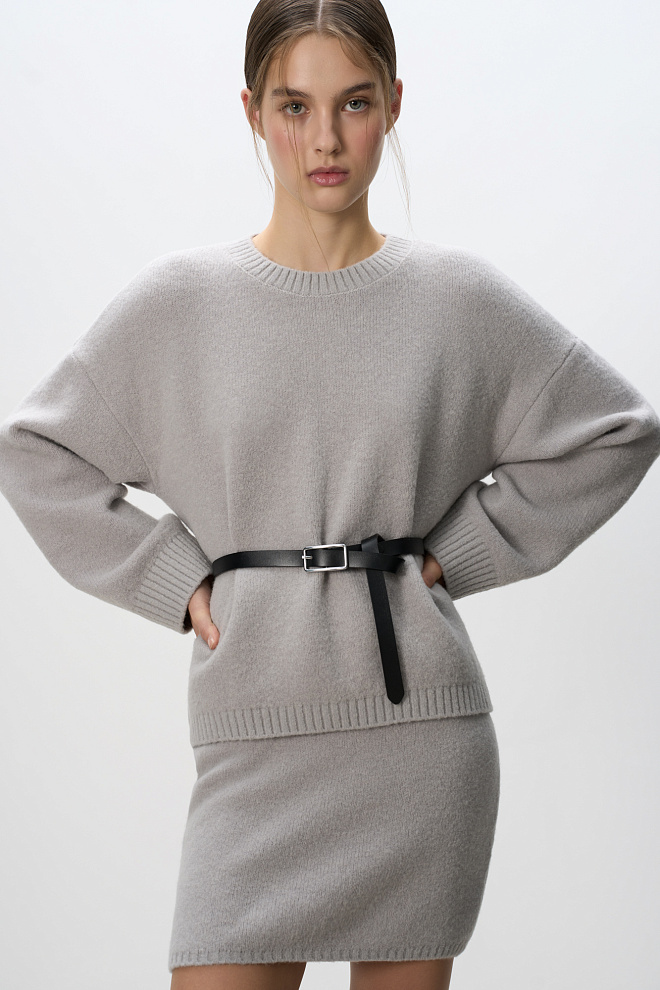 Трикотажный джемпер из шерсти с добавлением мохера