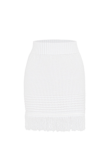 Юбка мини с бахромой