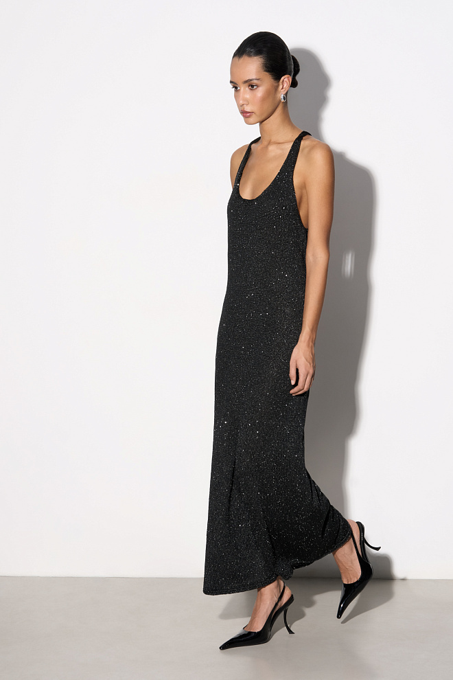 Сарафан из хлопка с пайетками