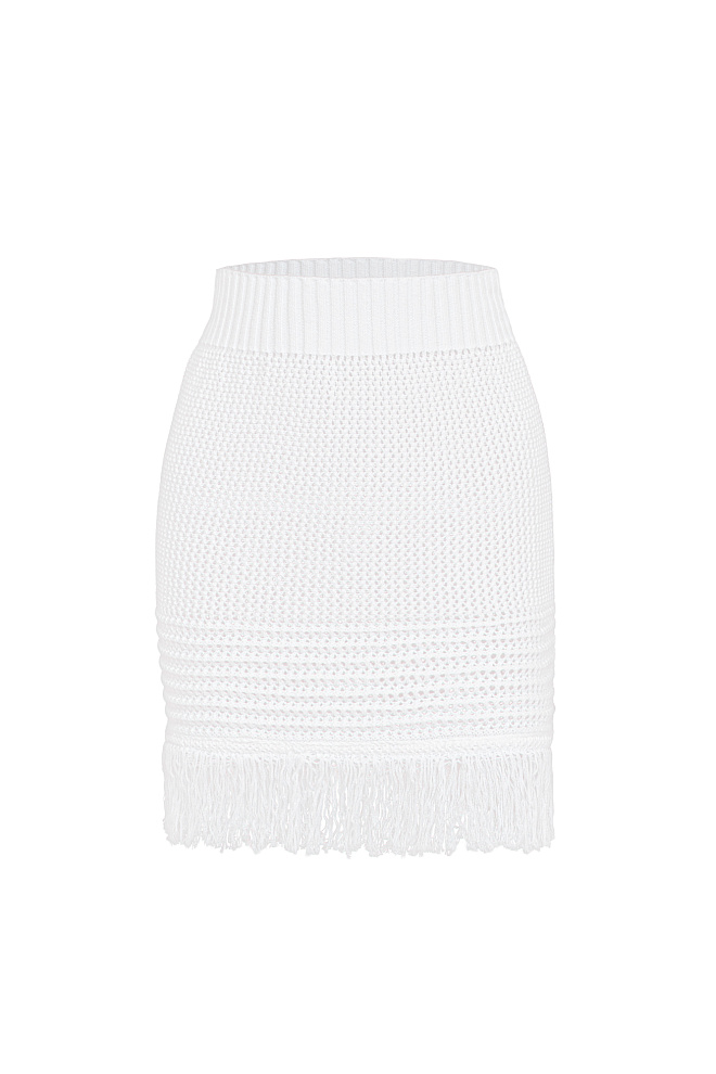 Юбка мини с бахромой