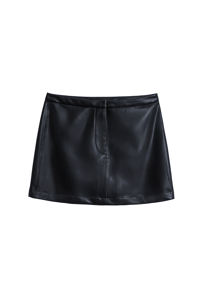 Юбка мини из экокожи