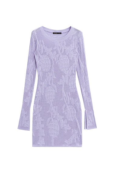 Платье мини с растительным орнаментом