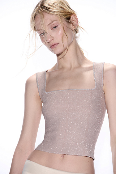 Короткий корсет с люрексом
