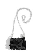 Сумочка с черными пайетками, One size