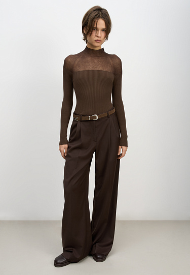 Цельновязаная водолазка из вискозы