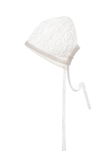 Ажурный чепчик из шерсти альпака