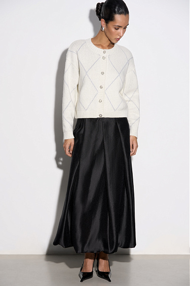 Кардиган из шерсти и кашемира с узором аргайл