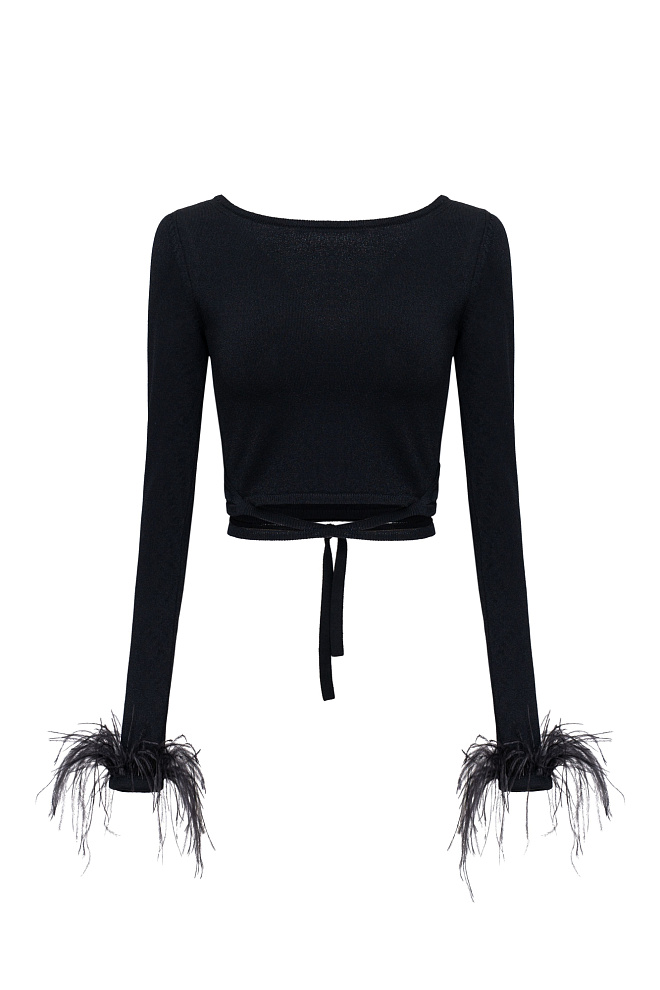 Топ с перьями