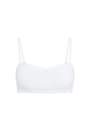 белый Базовый короткий топ из вискозы. Модель на тонких бретелях, изделие без подкладки.