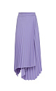 Плиссированная юбка длины миди. Модель на запах с асимметричным низом. Застежка на кнопки. 