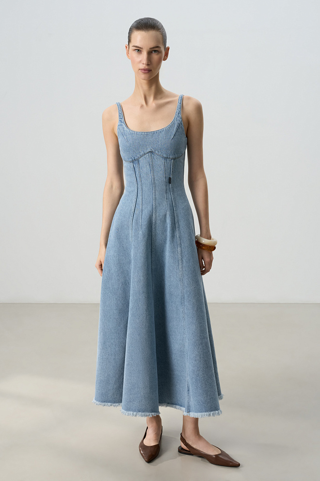 Джинсовое платье из 100% хлопка