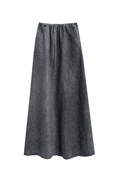 Юбка из 100% льна на кулиске