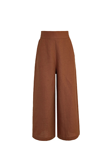 Льняные брюки-кюлоты