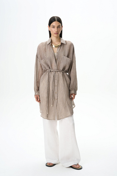 Платье-рубашка с поясом