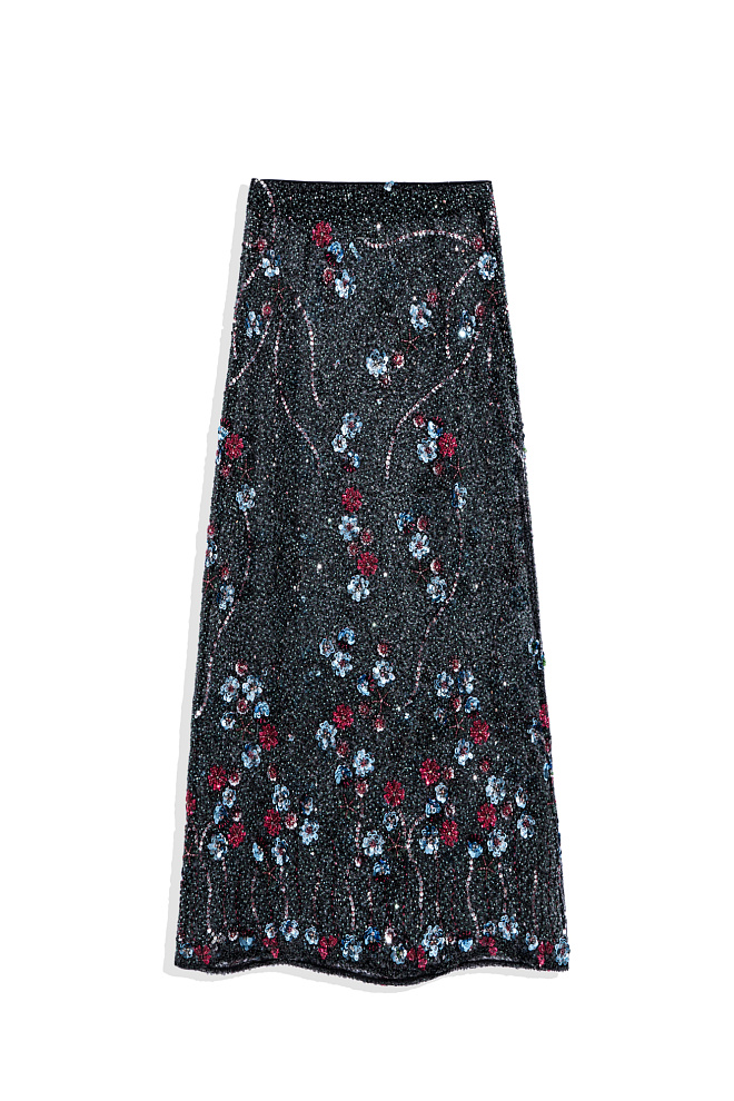 Юбка макси с цветочным орнаментом