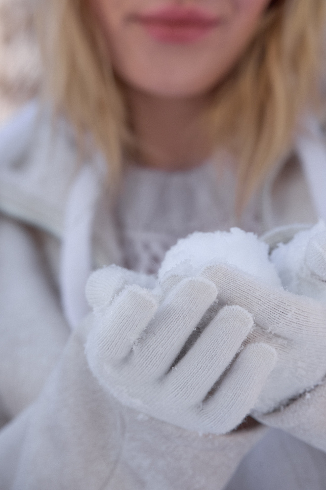 Перчатки из шерсти и кашемира