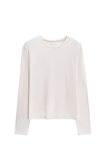 Базовый лонгслив из шерсти и хлопка