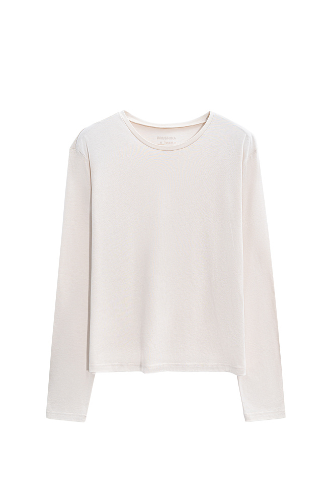 Базовый лонгслив из шерсти и хлопка