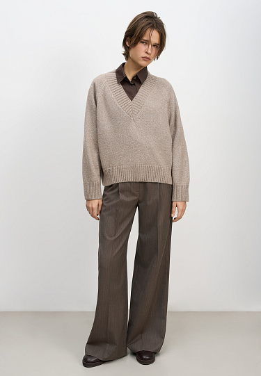 Джемпер из шерсти мериноса с люрексом