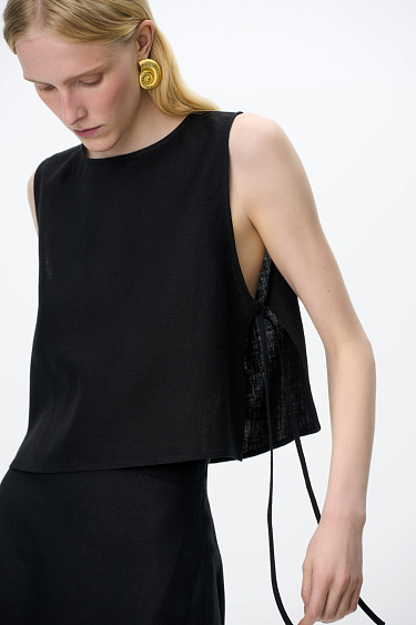 Топ на завязках из 100% льна