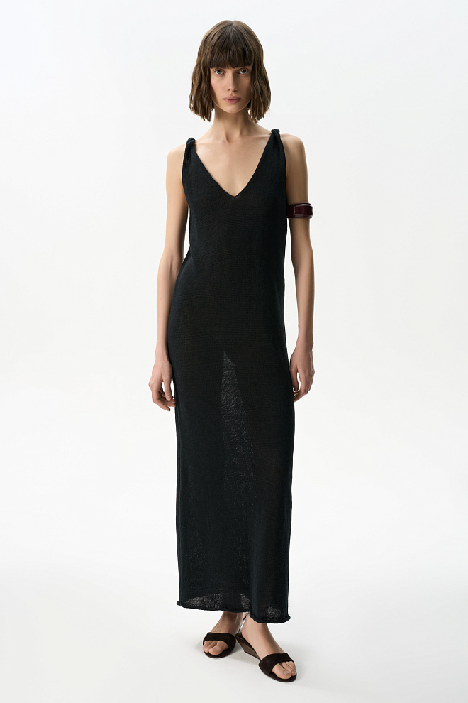 Сарафан с перекрученными бретелями из 100%