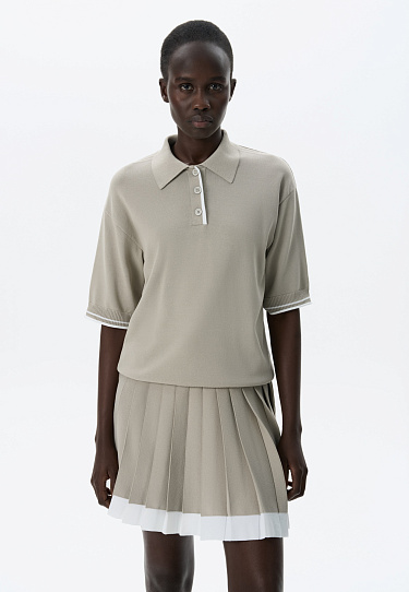 Трикотажная футболка поло из вискозы