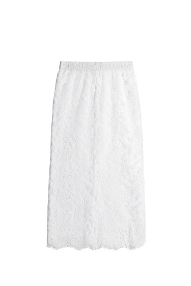 Кружевная юбка миди