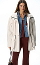 Парка из плащевой ткани. Модель свободного силуэта с высоким воротником-стойкой, подплечниками, карманами с клапанами и регулируемой кулиской на талии. Застежка на молнию и кнопки на планке. Изделие выполнено на подкладке.