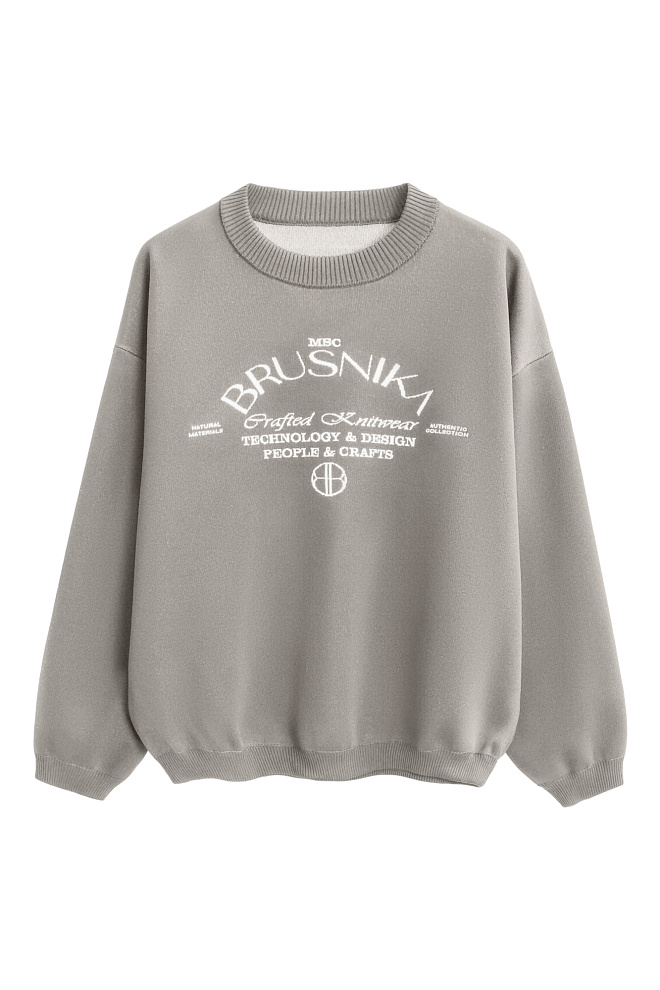 Свитшот с брендированным жаккардом