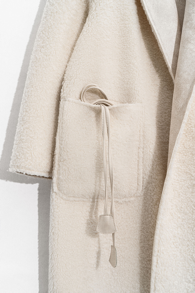 Двусторонее пальто-дубленка