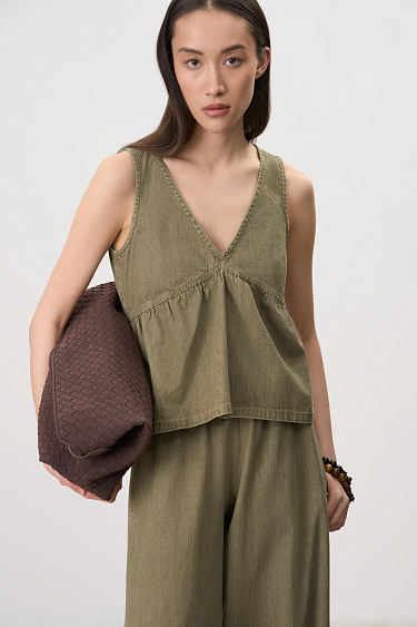 Топ из тонкой джинсы