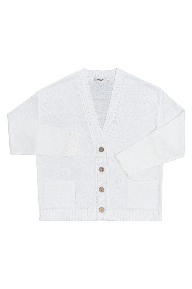 Трикотажный кардиган из 100% льна