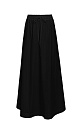 Хлопковая юбка длины макси. Модель прямого кроя, с эластичным поясом на кулиске и карманами. 