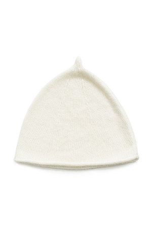 белый Трикотажная шапка с добавлением пуха лисы.