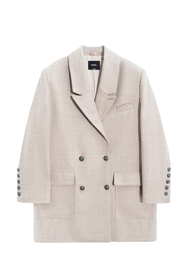 Пальто-жакет в полоску