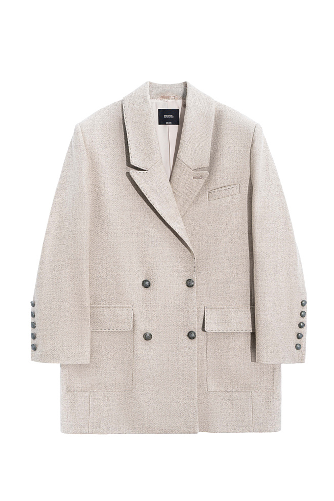 Пальто-жакет в полоску