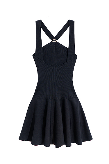 Платье мини с фигурной пряжкой