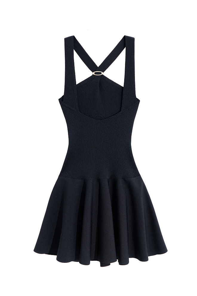 Платье мини с фигурной пряжкой