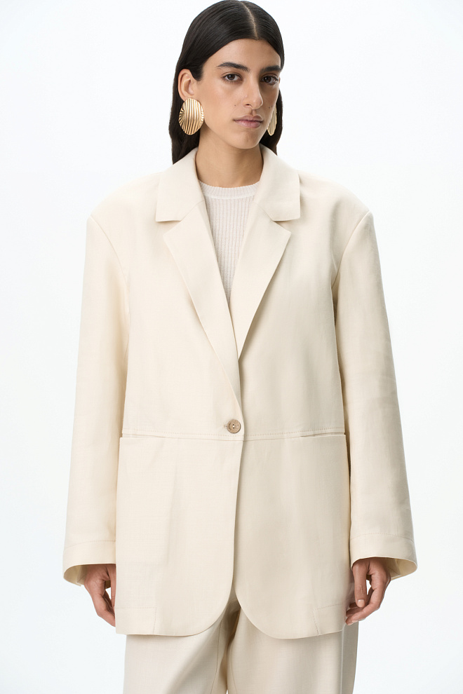 Свободный жакет из 100% льна