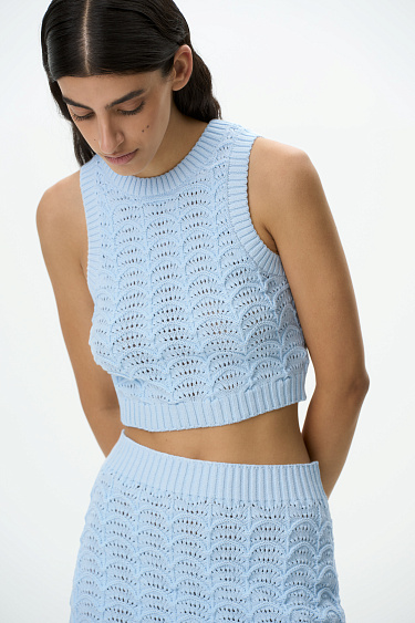 Трикотажный хлопоквый топ 