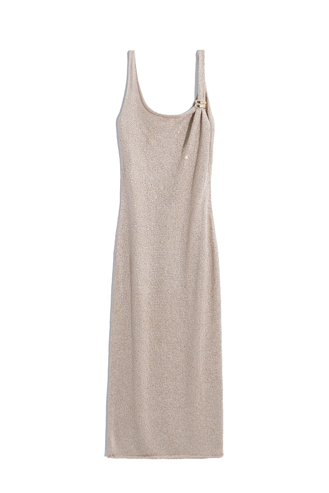 Платье с пайетками на бретельках