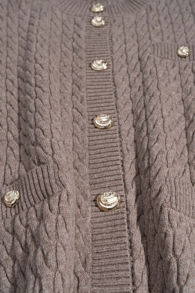 Кардиган из шерсти мериноса экстрафайн 