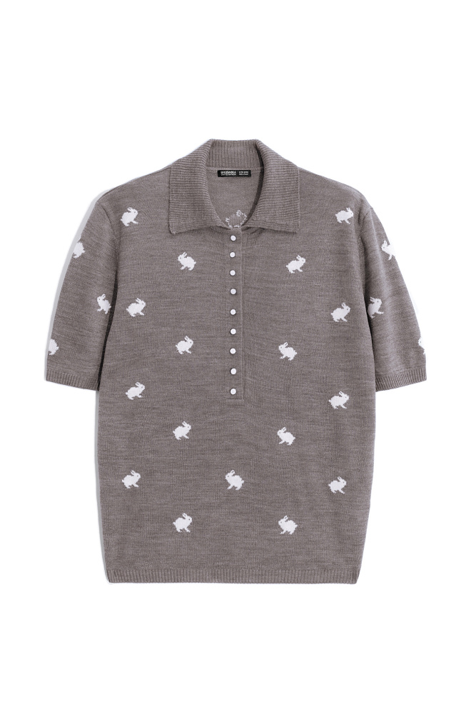 Поло с анималистичным принтом