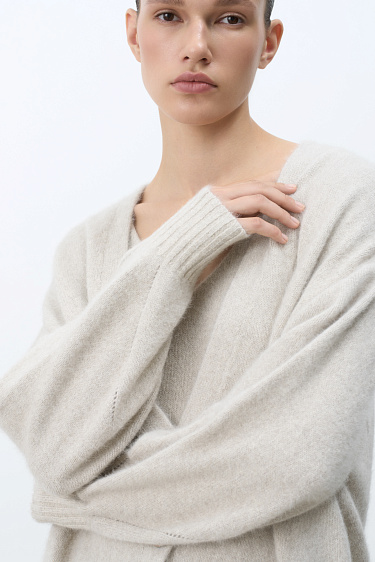 Кардиган из натурального пуха лисы