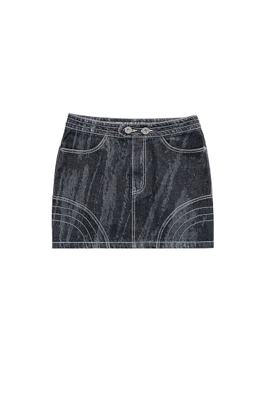 Джинсовая юбка длины мини 