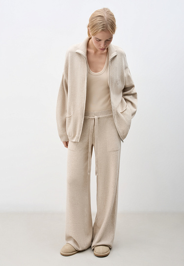 Трикотажные брюки из кашемира и шерсти 