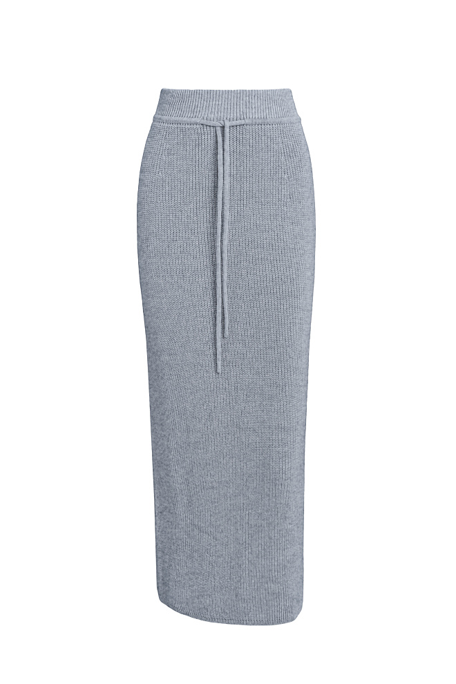 Трикотажная юбка миди из шерсти