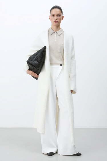 Длинный кардиган с добавлением мохера